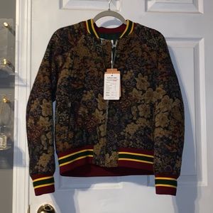 Sandro Paris Kenzy Jacquard Floral Jacket in size 2